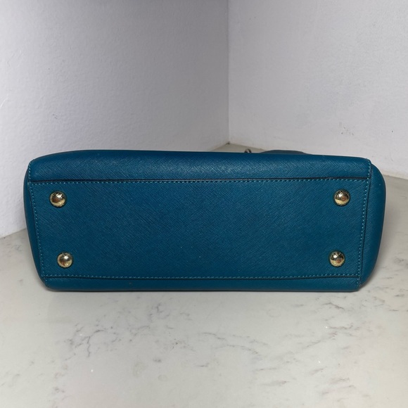Michael Kors Leather Crossbody Bag - Teal/Blue/Turquoise - Picture 3 of 11